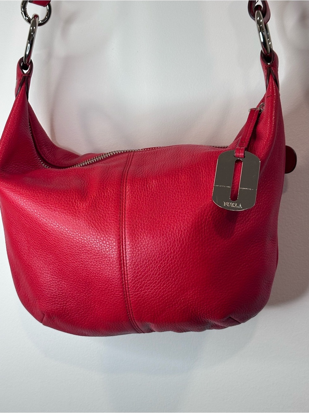 Furla Red Leather Shoulder Bag